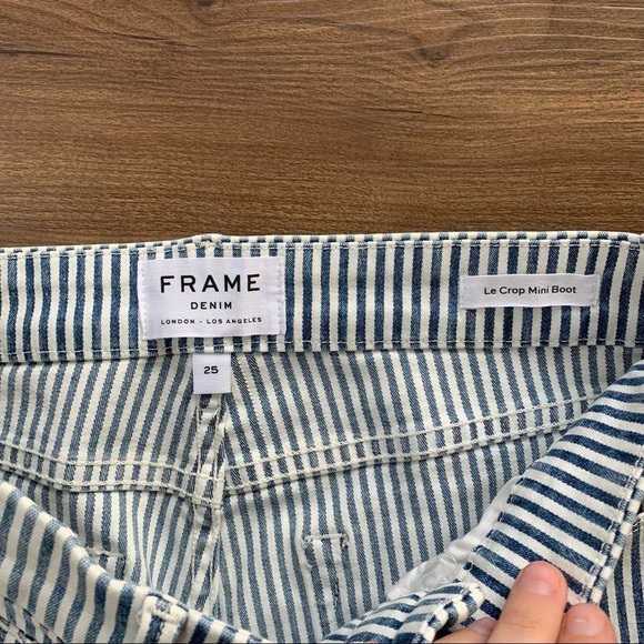 FRAME Engineer Striped Crop Mini Boot Normandie 25 - Picture 6 of 12
